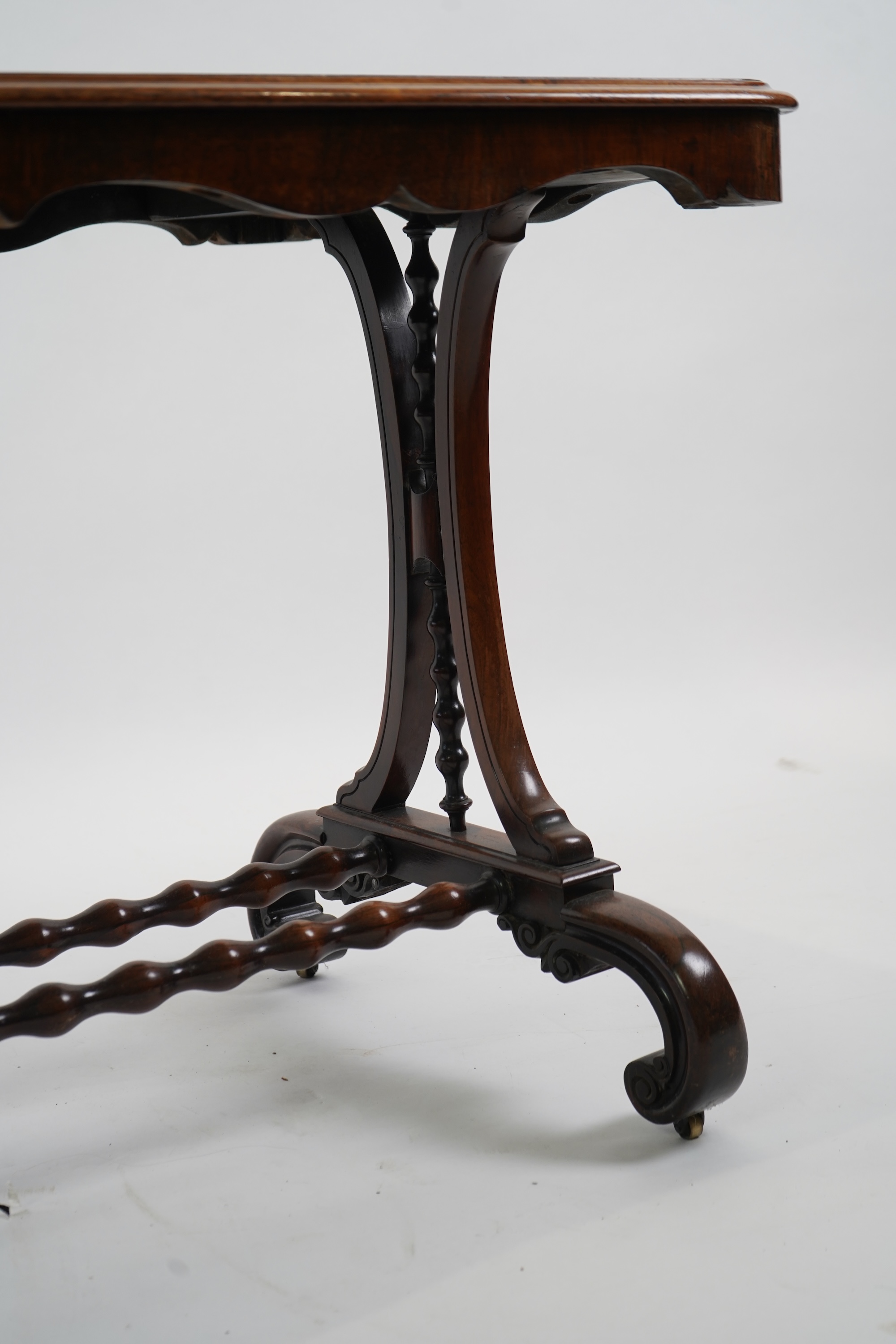 A Victorian rectangular rosewood library table